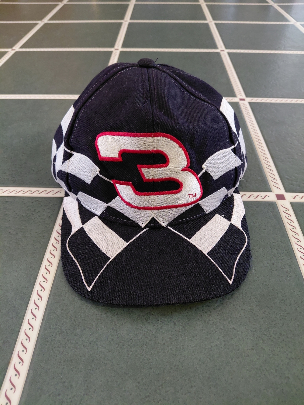 Racing Number 3 Patch Cap in Navy, White & Red Dale Earnhart